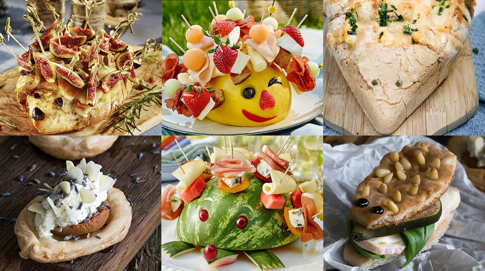 Käseigel Collage Rezepte