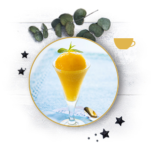Zwischengang: Fruchtiges Sorbet Zwischengang: Fruchtiges Sorbet