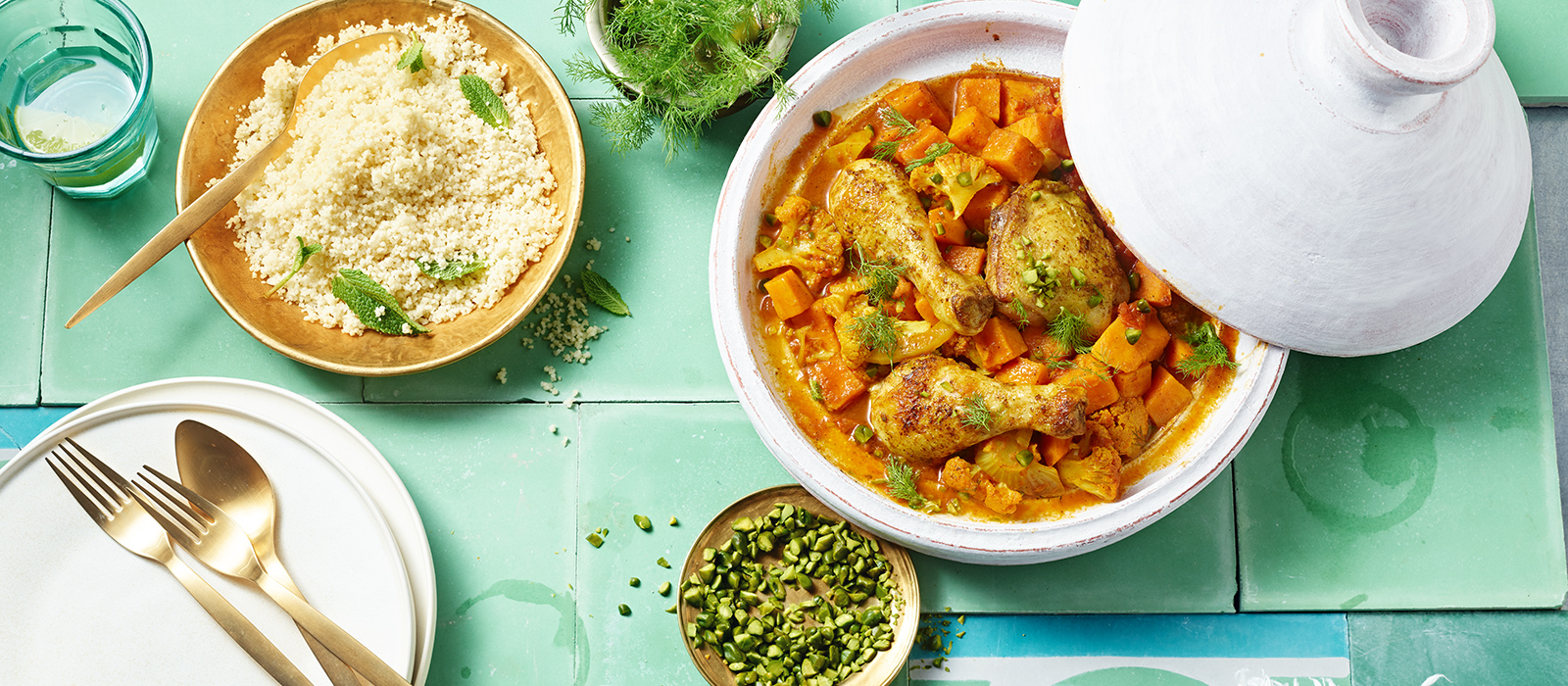 Süßkartoffel-Tajine mit Huhn