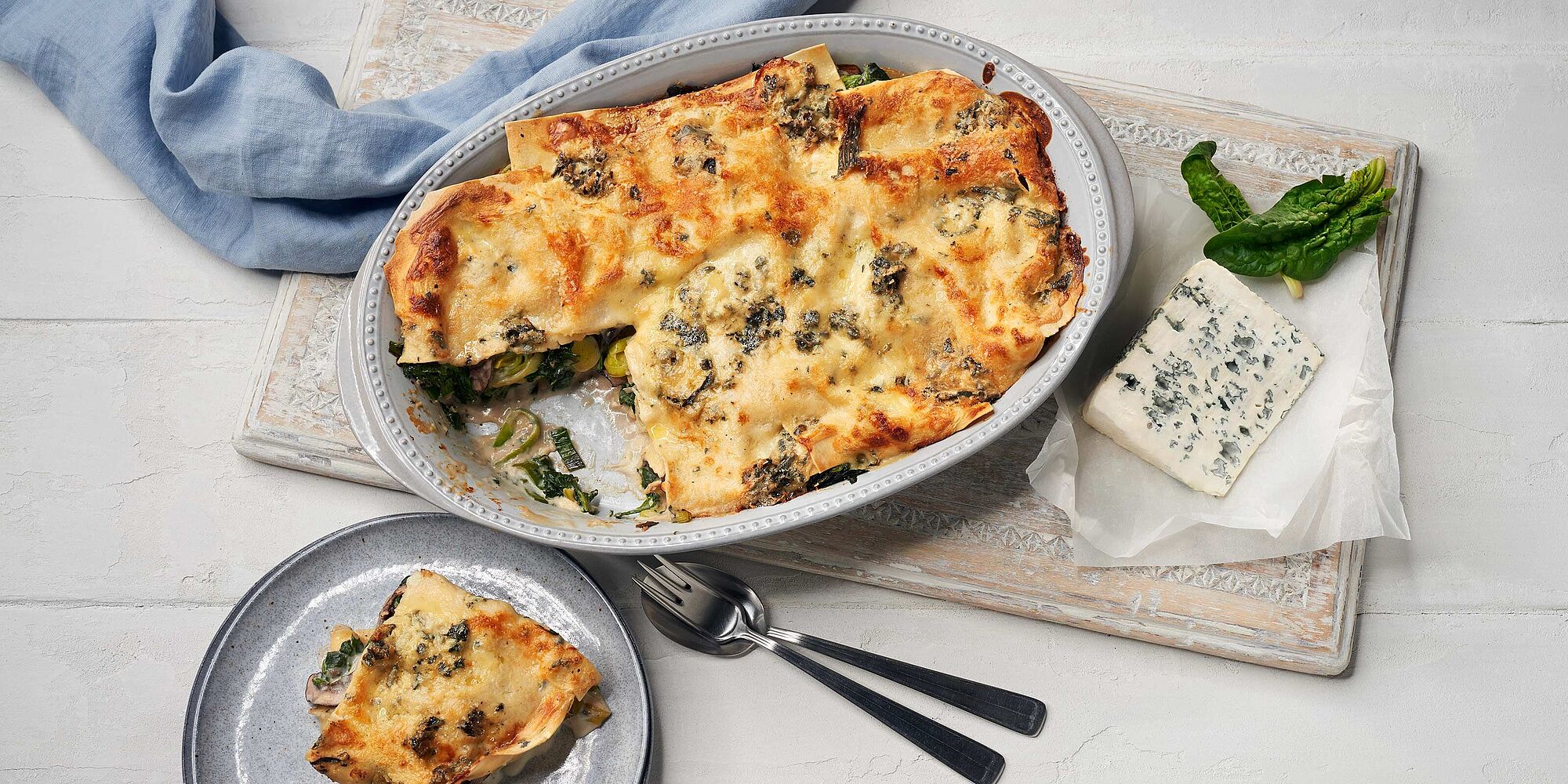 Gemüselasagne mit Champignons