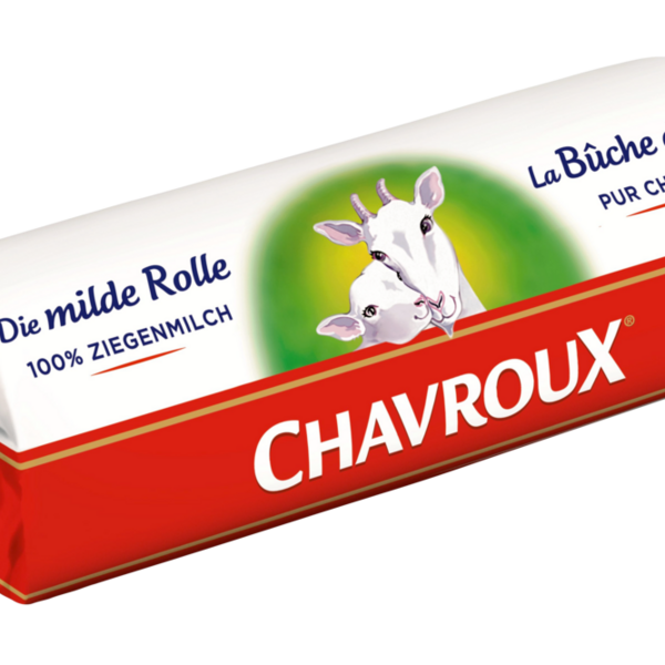 Chavroux packshot Ziegenweichkäse die milde Rolle