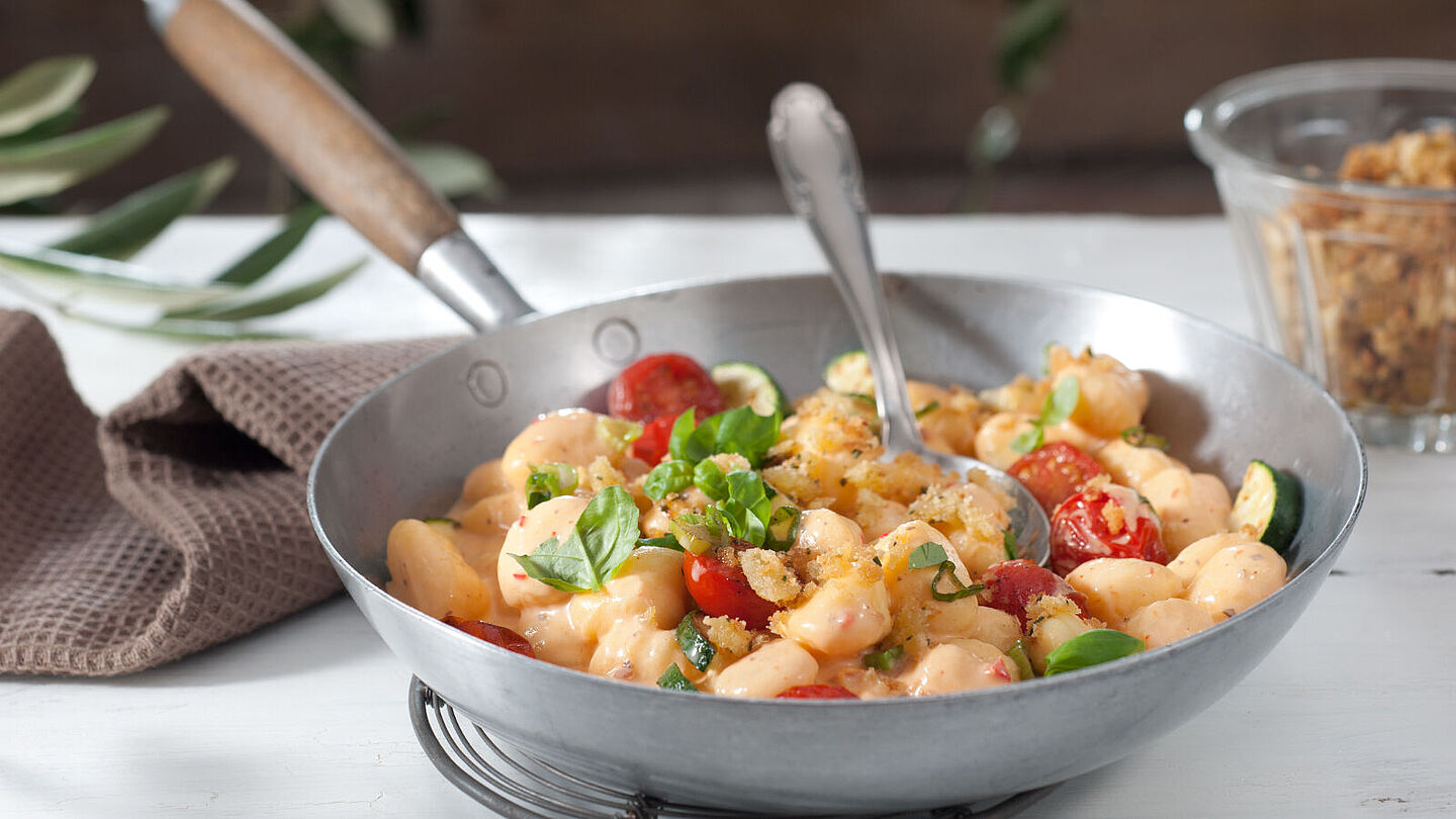 Gnocchi in cremiger Tomaten-Sauce - immer ein Genuss