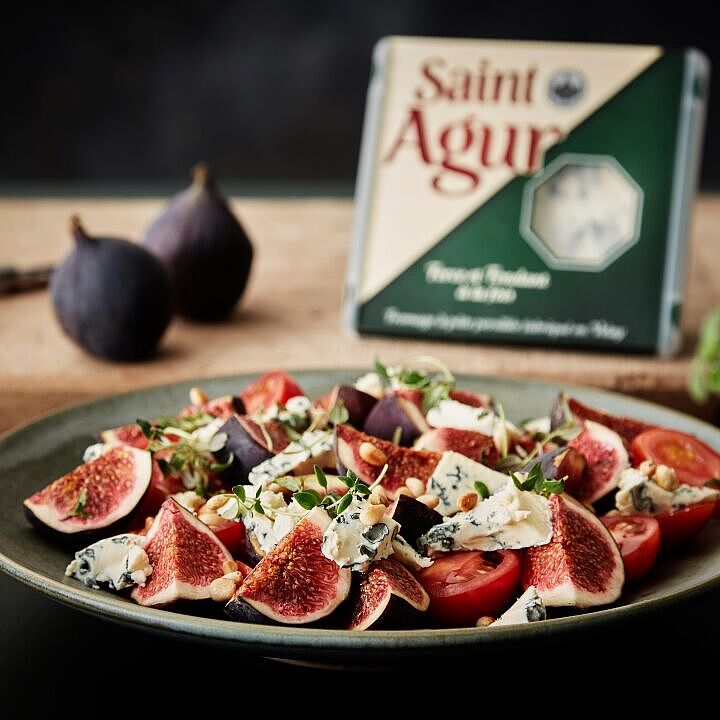 Rezept für Tomaten-Feigensalat mit Saint Agur