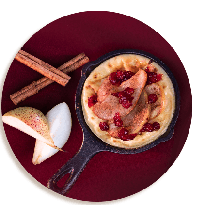 Raclette mal süß: Birnen-Preiselbeer-Pfännchen