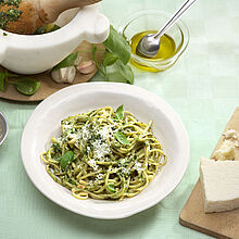 Leckere Rezeptidee - Spaghetti mit Pesto Verde