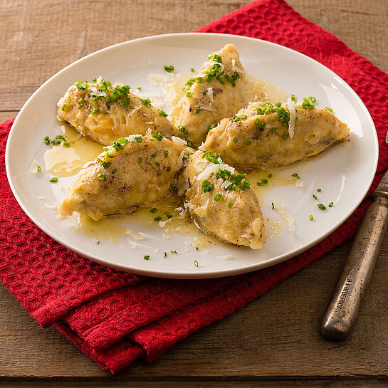 Kasnocken mit Champignons - leckere Rezeptidee