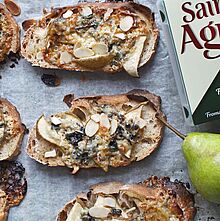 Rezept für Saint Agur Häppchen mit Birnen 
