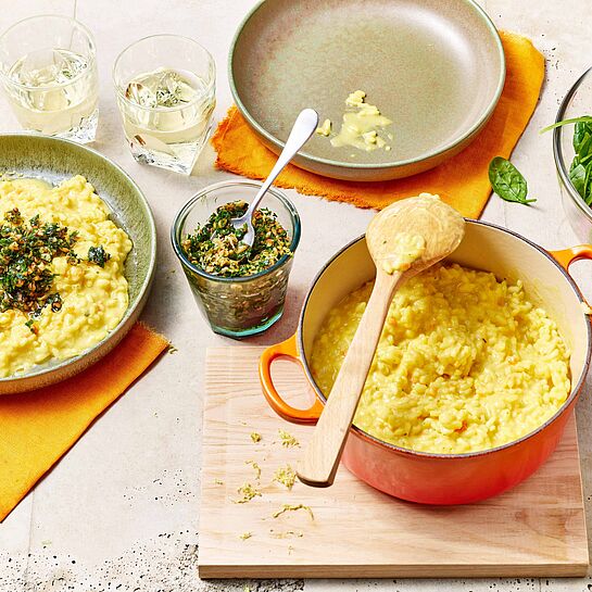 Cremiges Risotto mit Petersilienpesto