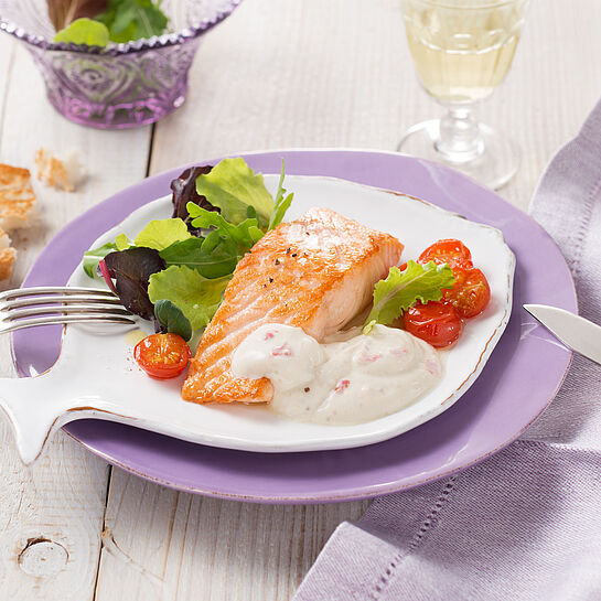 Leckere Rezeptidee - Lachs mit Frischkäse