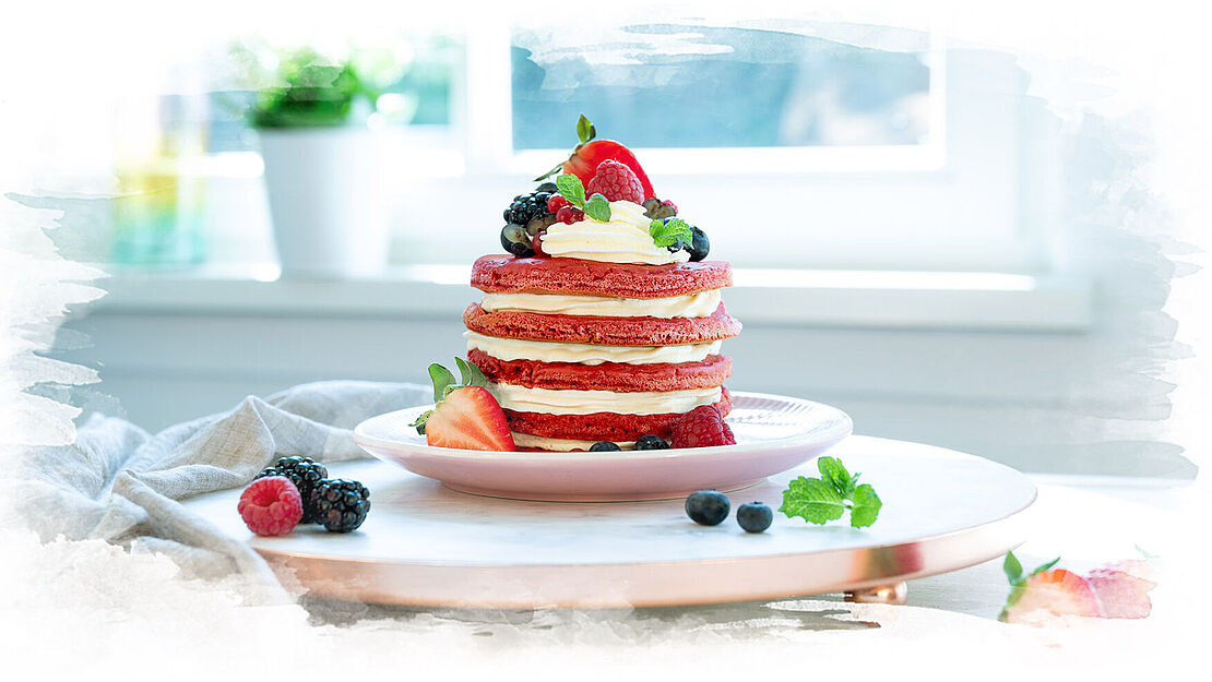 Rezept für Pancake-Torte mit Brunch Seenland