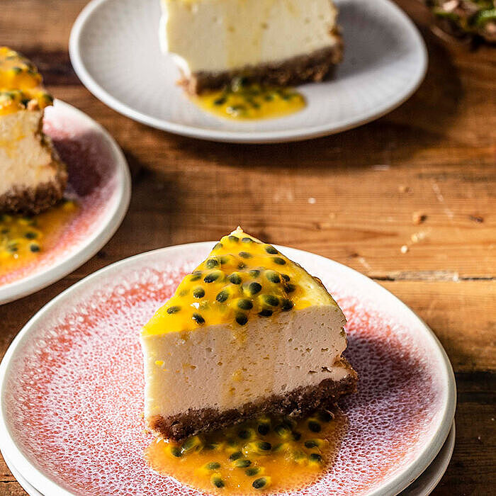 New York Cheesecake | Leckeres American Cheesecake Rezept mit Maracuja