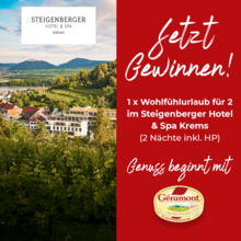 Géramont X Steigenberger Hotelgewinnspiel Grafik