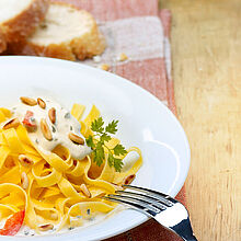 Tagliatelle in Paprika-Käse-Crème - genussvoll kochen