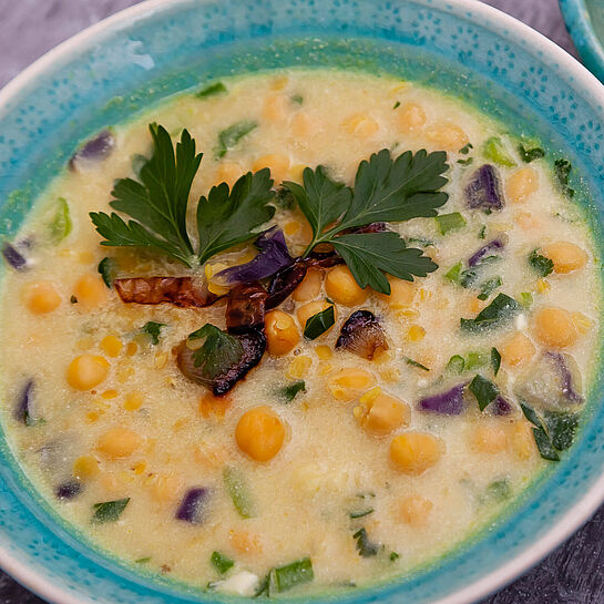 Rezept für Kichererbsen-Linsensuppe