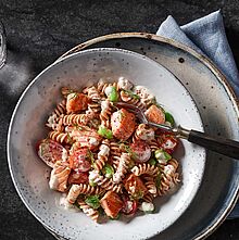 Rezept für schnelle Rote-Linsen-Pasta mit Brunch