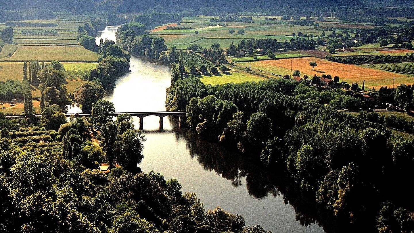 Landschaft im Périgord, der Heimat des Peyrigoux