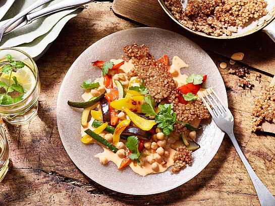 Rezept für Gemüsepfanne mit Buchweizen