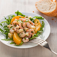 Krabbensalat auf Rucola - genussvoll kochen