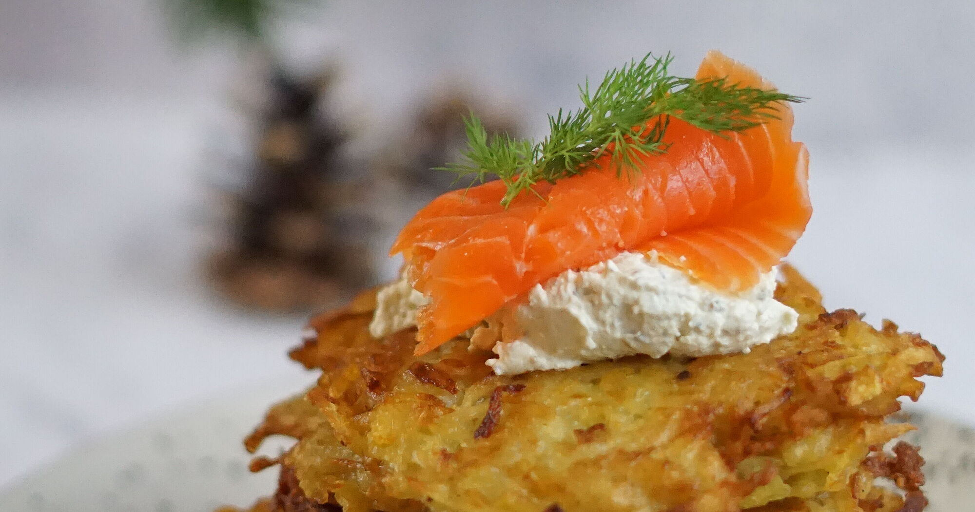 Rezept für schmackhafte Kartoffelpuffer mit Lachs