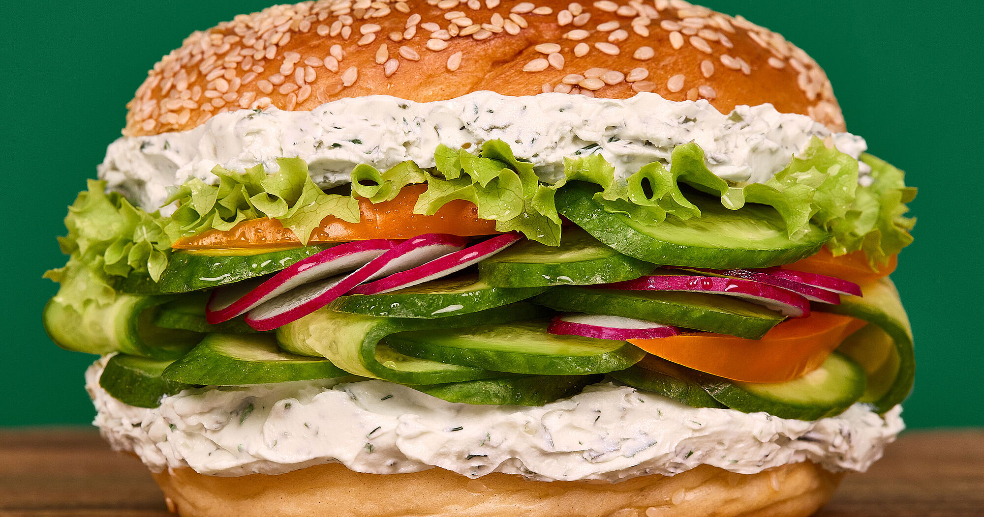 Bagel mit Brunch Kräuter