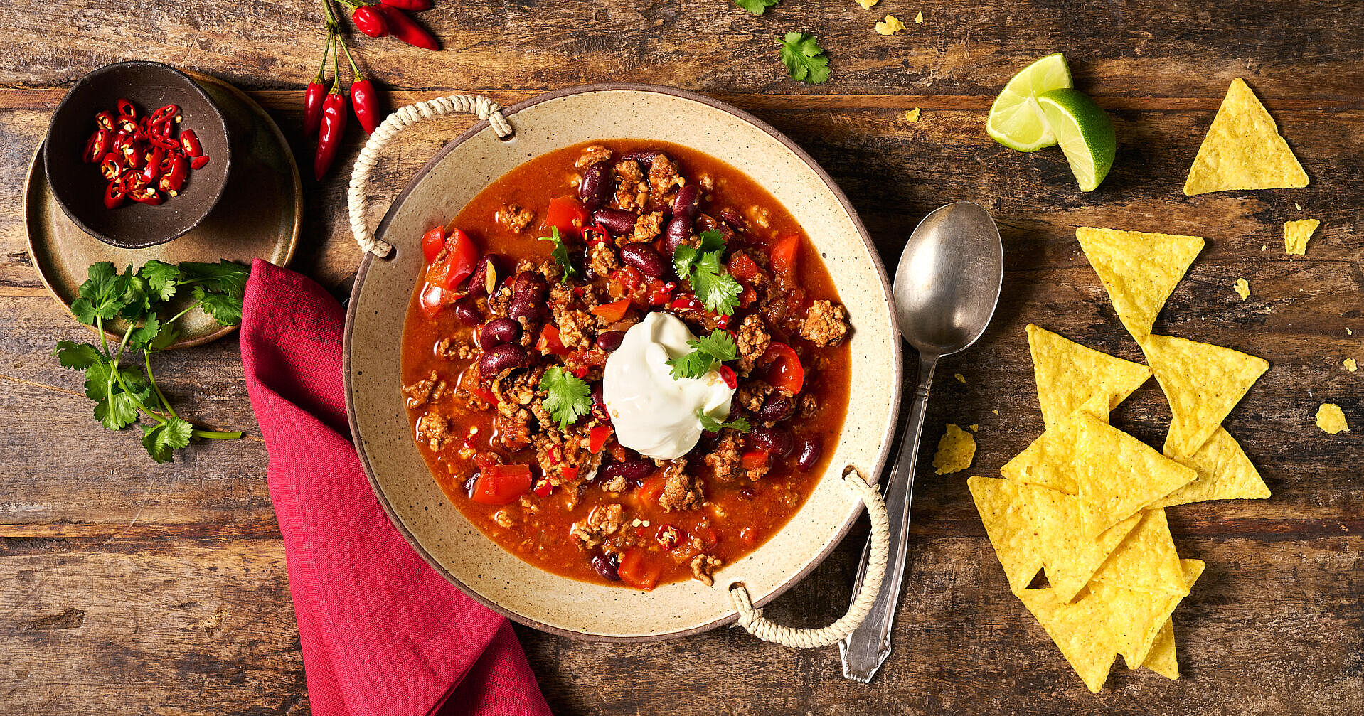 Rezept Chili con Carne mit Koriander und Hackfleisch Rezept Chili con Carne mit Koriander und Hackfleisch