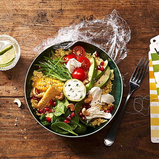 Rezept für Buddha Bowl mit Mozzarella