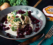 Rezept für Grünkohlknödel mit Saint Albray