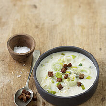 Herzhafte Käse-Lauch-Suppe - genussvoll Kochen